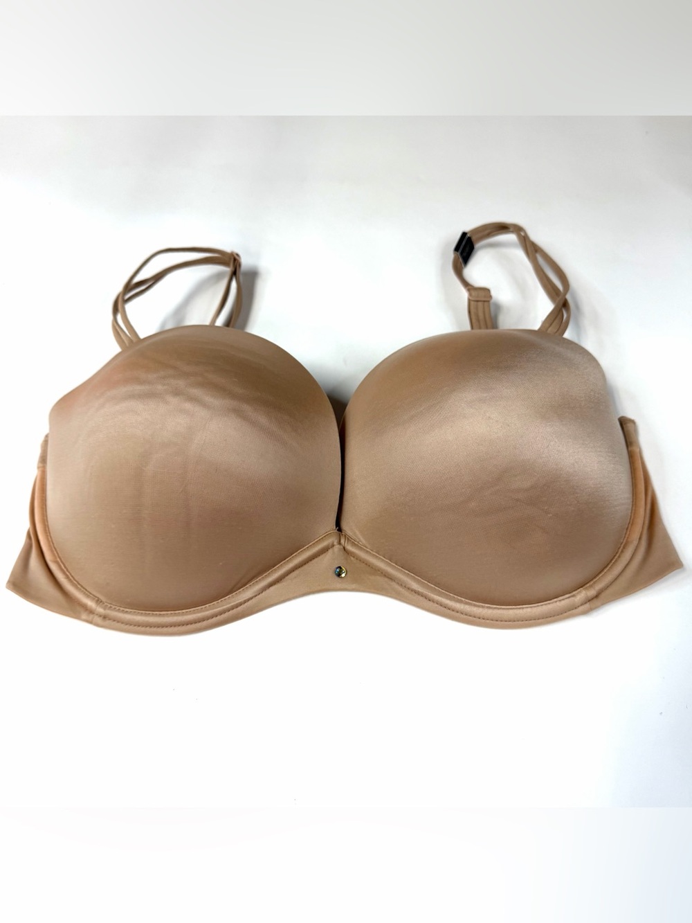 NEW Very Victorias Secret 36DD Strapless Pushup Bra Solid Beige Padded #4272